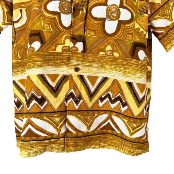 Vintage 60’s Kamehameha Hawaii Floral Abstract Hawaiin Shirt - Picture 3 of 9